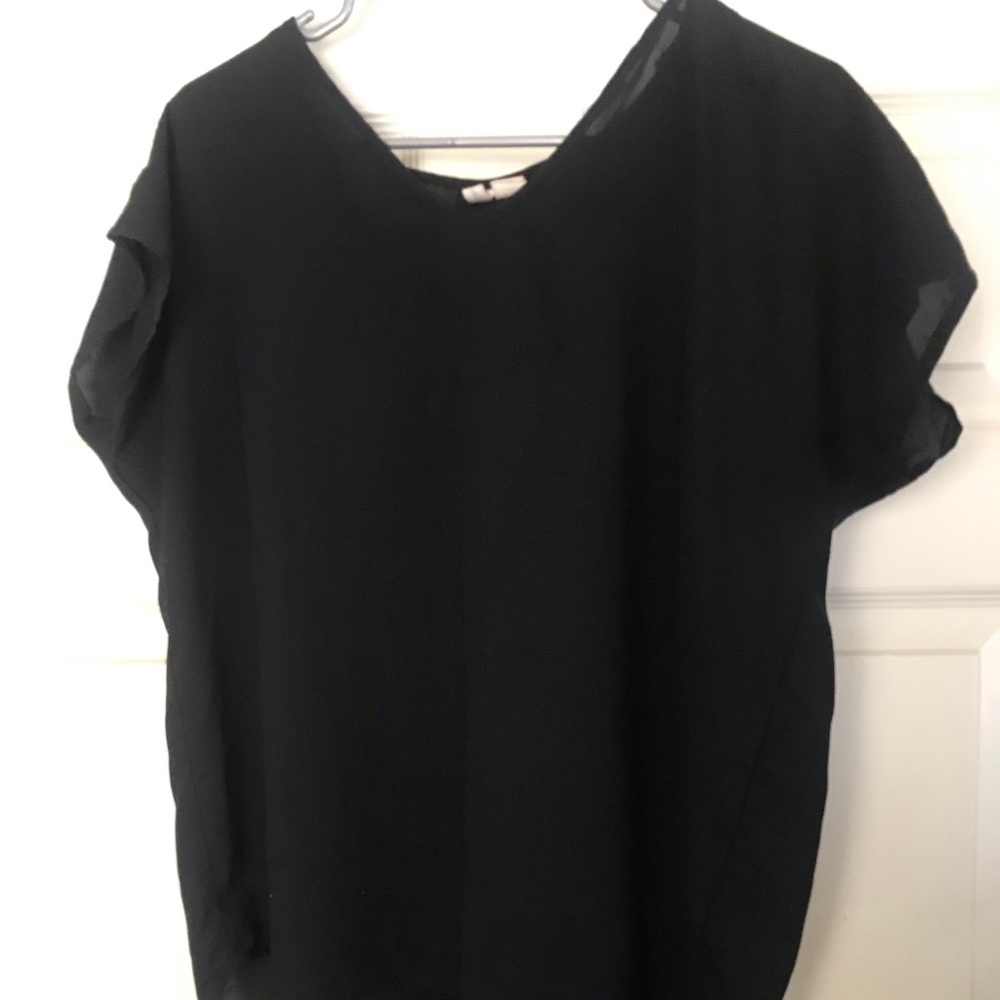Black sheer blouse by Japna.